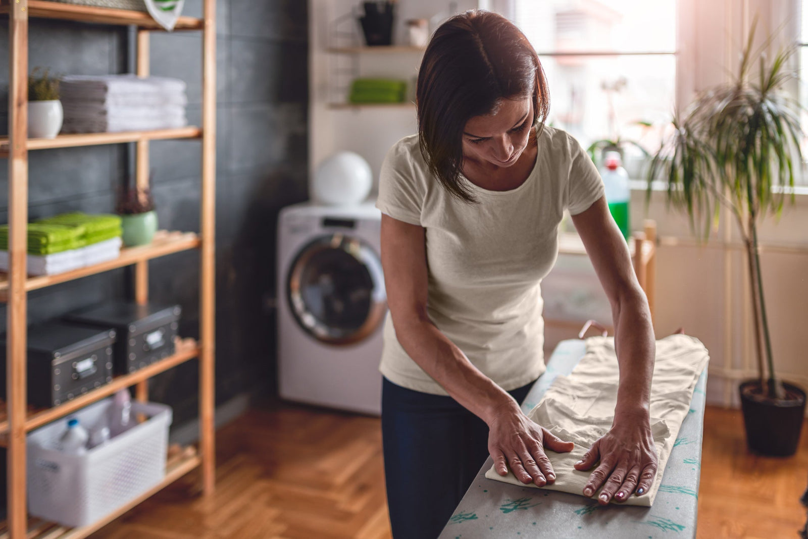 Woman-taking-care-of-Merino-Wool-Clothes