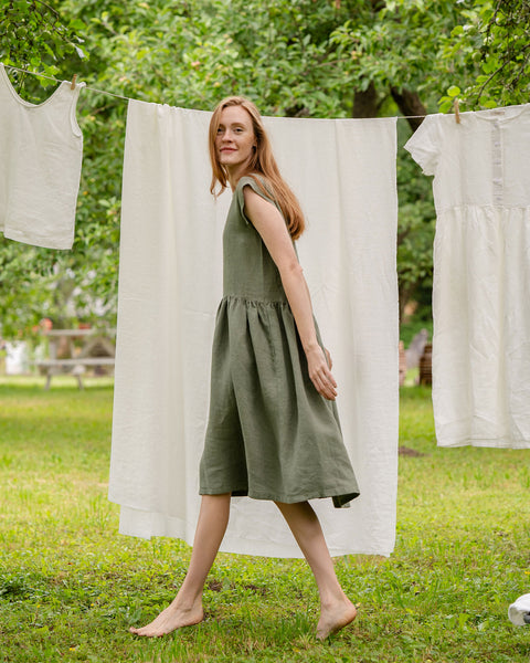 Smockklänning Cecilia Stone Green