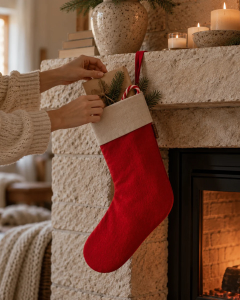 Linne julstrumpor socka