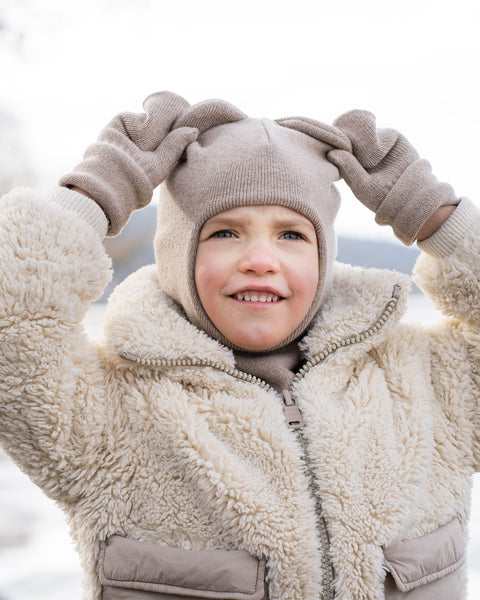 Kids Knitted Balaclava & Mitten's 2-Piece Set