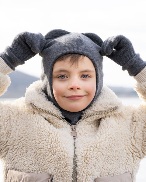 Kids Knitted Balaclava & Gloves 2-Piece Set