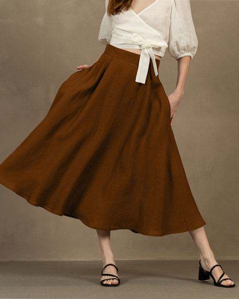 Linne cirkelskirt Evelyn