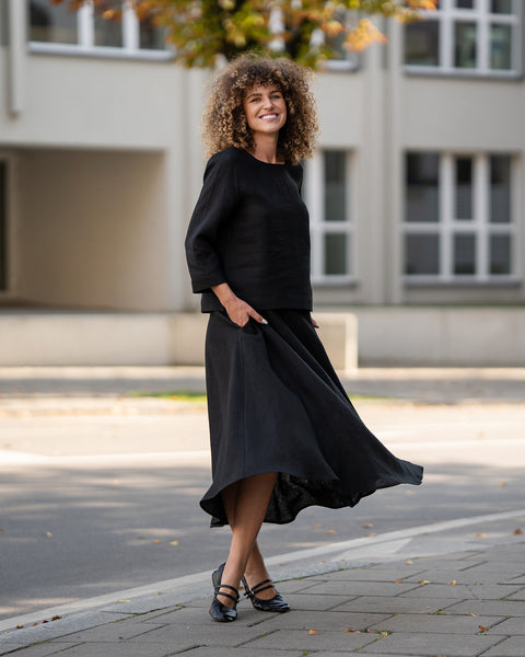 Linne cirkelskirt Evelyn