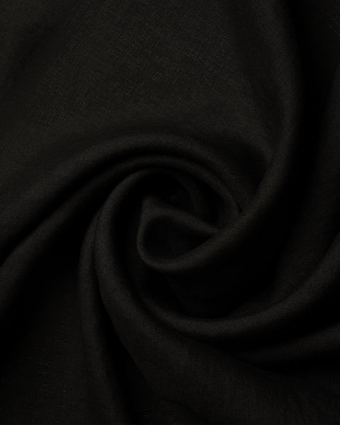 Linen Smock Dress Maya Pure Black
