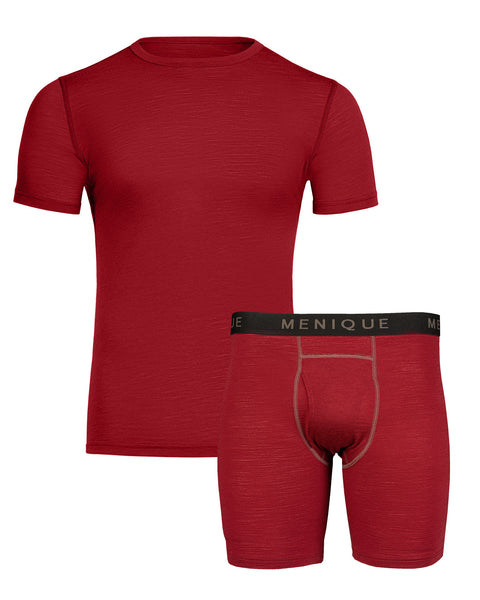 Herr T-shirt & boxers 2-delar Royal Cherry