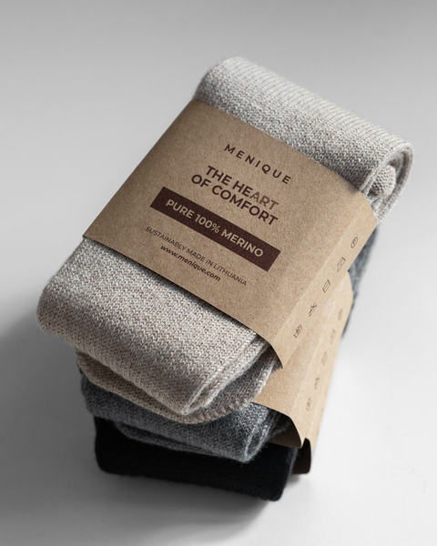 Women's Socks 2-Pack Black/Creamy beige
