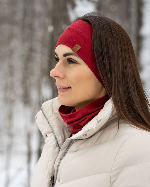 Women's Headband and Gaiter Set Royal Cherry