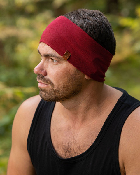 Herrarnas Merino Pannband Royal Cherry