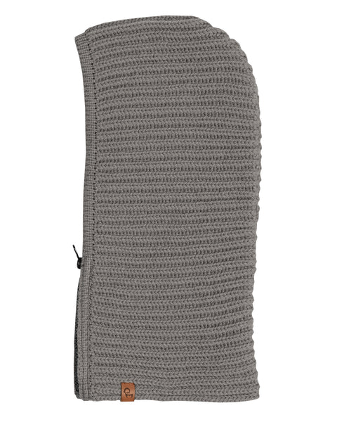 Packshot of women&#39;s gray merino wool balaclava