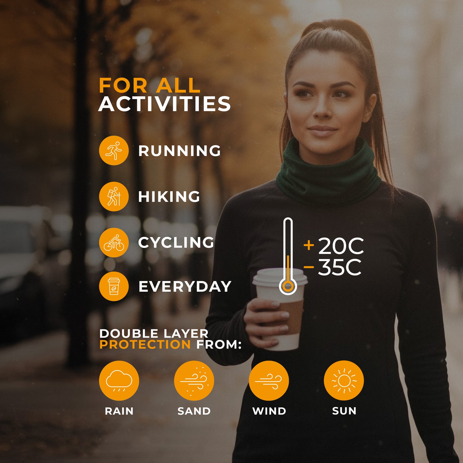 menique Unisex Merino Neck Gaiter Perfect Grey Color