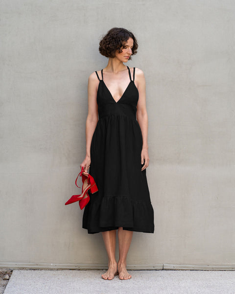 Rygglös Klänning med Snörning Anika