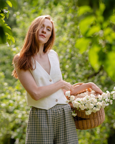 Elegant Linen Waistcoat Ava