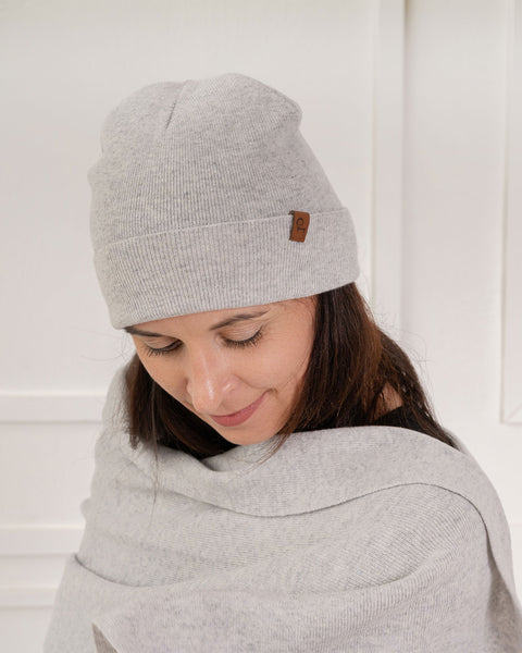 Women&#39;s Knit Beanie Merino &amp; Cashmere