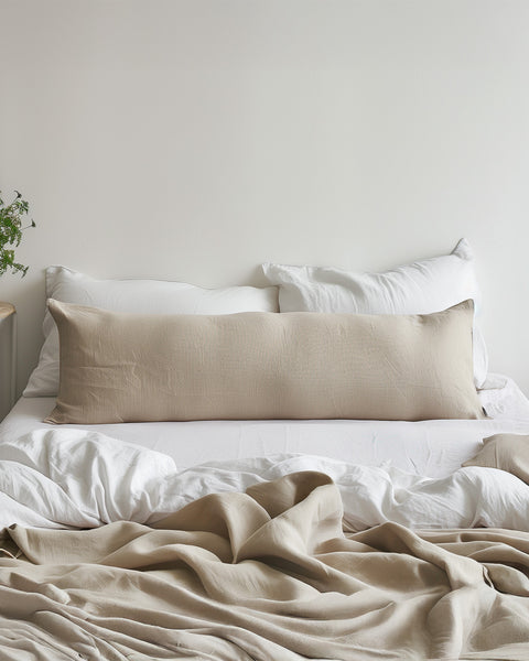 Linen Body Pillowcase in Natural