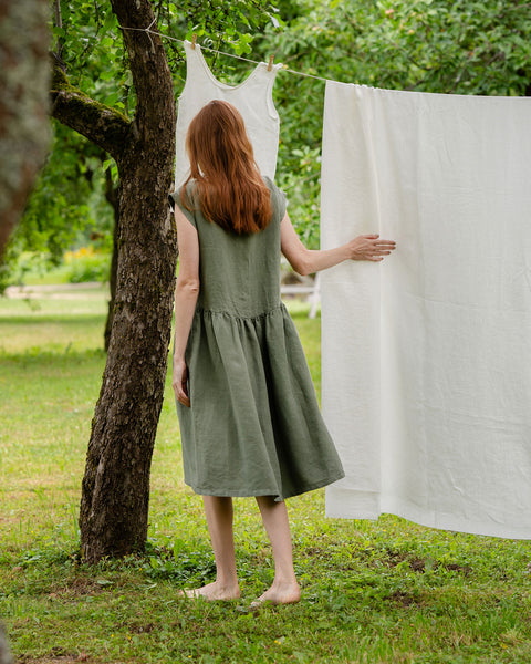 Smockklänning Cecilia Stone Green