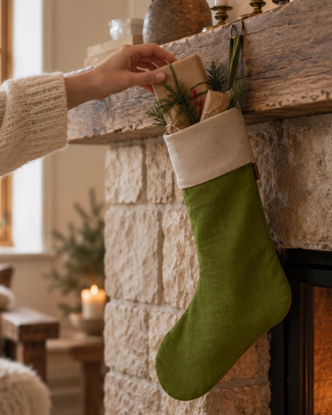 Linne julstrumpor socka