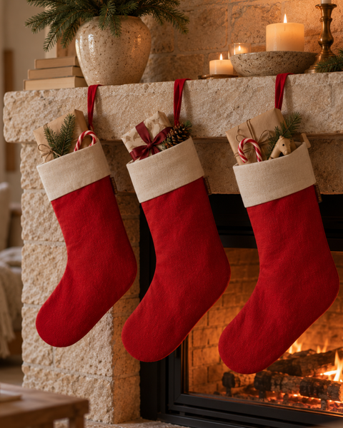 Linne julstrumpor socka