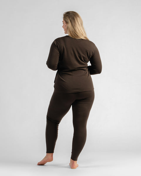 Kvinnoleggings 250 Chokladbrun