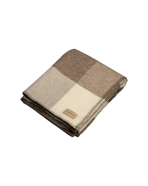 Virgin Wool Check Plaid Blanket Chicago