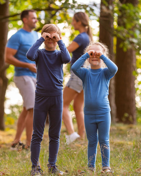 Kids&#39; 160 Long Sleeve &amp; Bottom 2-Piece Light Blue