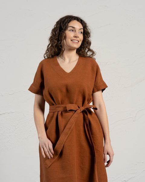 Loose Dress Joelle Almond Brown