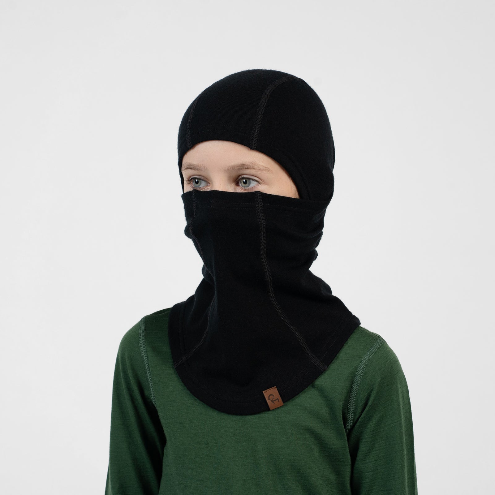 Multifunktionell ansiktsmask för barn i 100 % merinoull