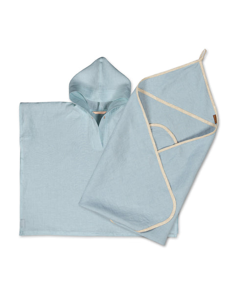 Linne Babyhandduk &amp; Poncho 2-Set