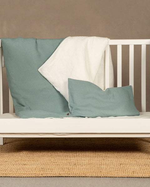 Linen Kids&#39; Pillowcase Cloudy Blue