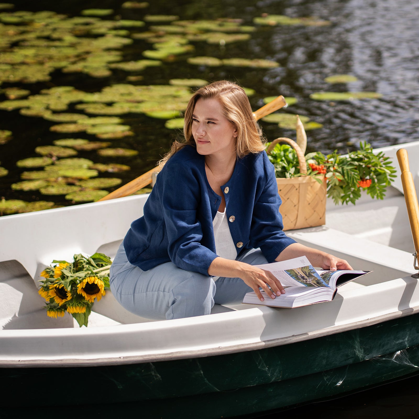 Europeisk linneskjorta Alice