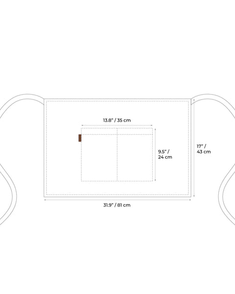 Naturligt linne halvt förkläde