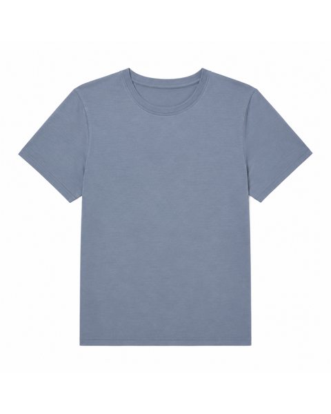 Dam T-shirt i Merinoull med Normal Passform och Rund Halsringning
