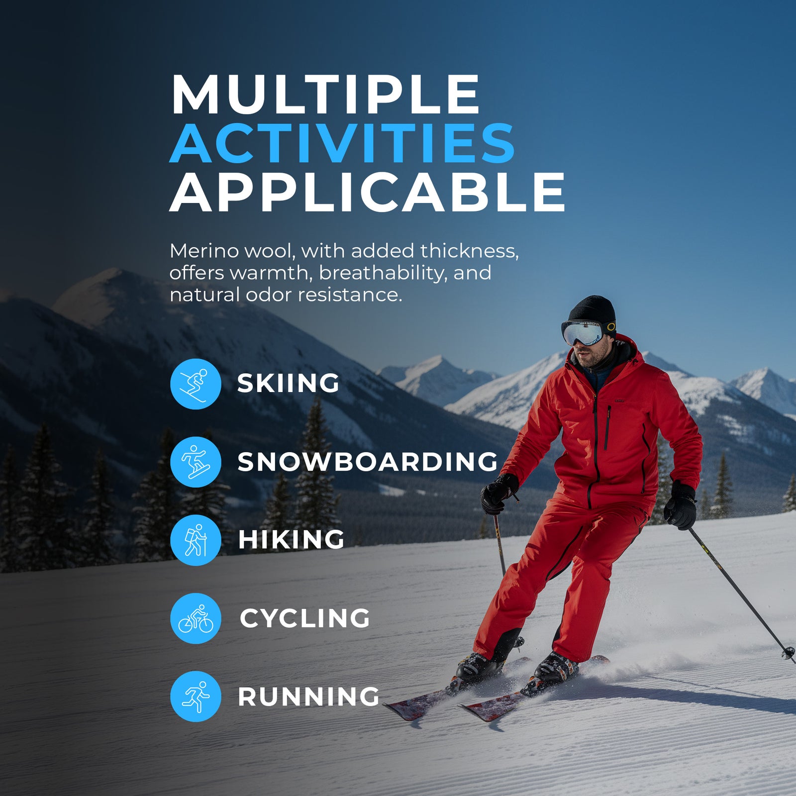 Black knee-high sock with gray toe and heel on a white background