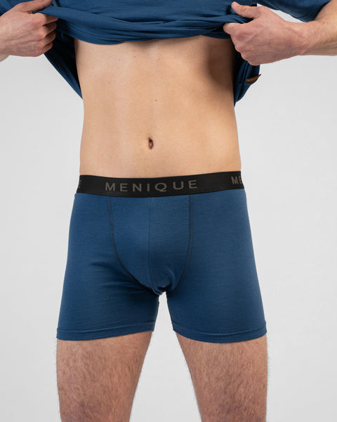 Herrboxershorts i kort modell av merinoull