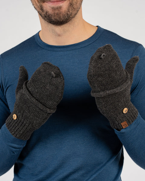 Men&#39;s Knit Convertible Gloves Merino