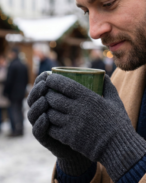 Naturliga ullhandskar för män