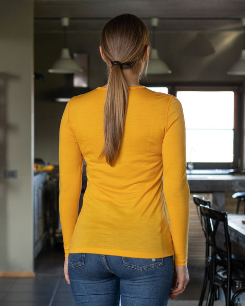 Dam 160 Termisk Långärmad Tröja Gul