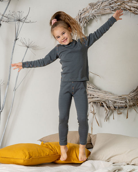 Kids&#39; 250 Thermal Long Sleeve Crew Perfect Grey