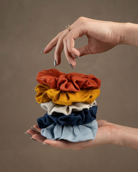 Linen Hair Scrunchie