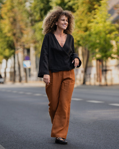 Avslappnad omlottopp Thea