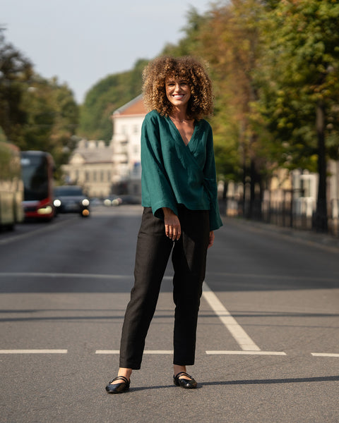 Linnebyxor Dakota Pure Black