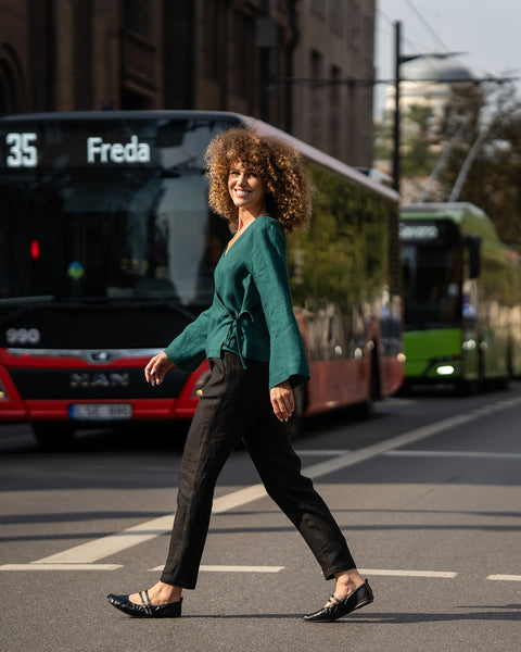 Linnebyxor Dakota Pure Black