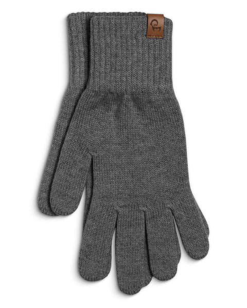 Packshot of menique women&#39;s short gloves in the color dark gray in the white background