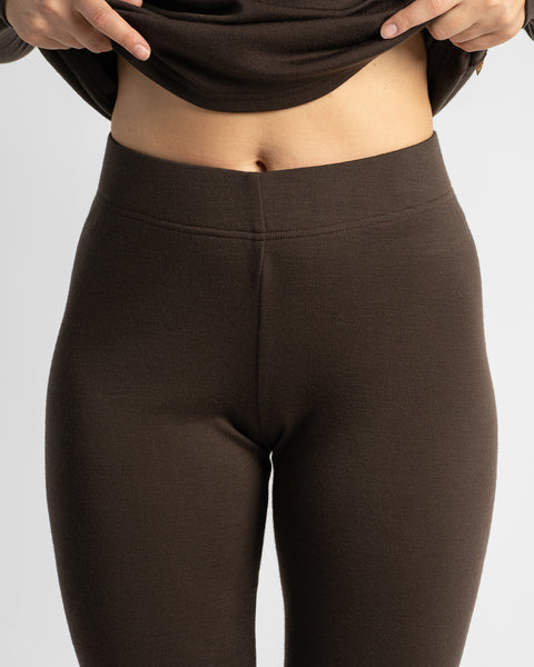 Kvinnoleggings 250 Chokladbrun