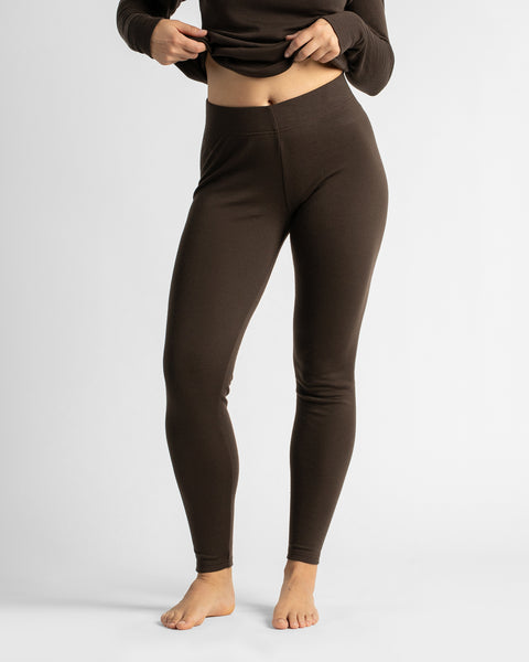 Kvinnoleggings 250 Chokladbrun