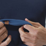Herrmössa i merinoull denim