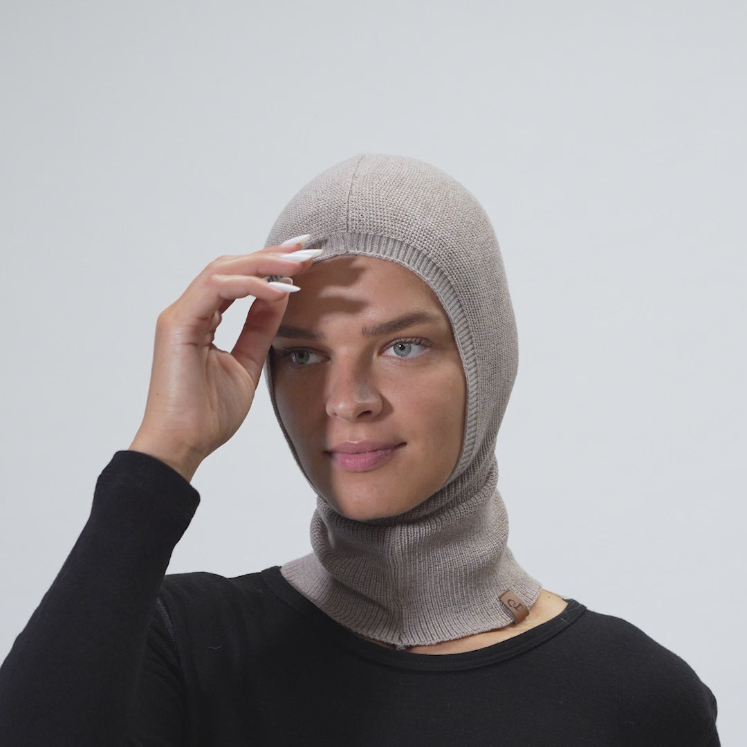 Merinoullsfodrad balaklava för kvinnor