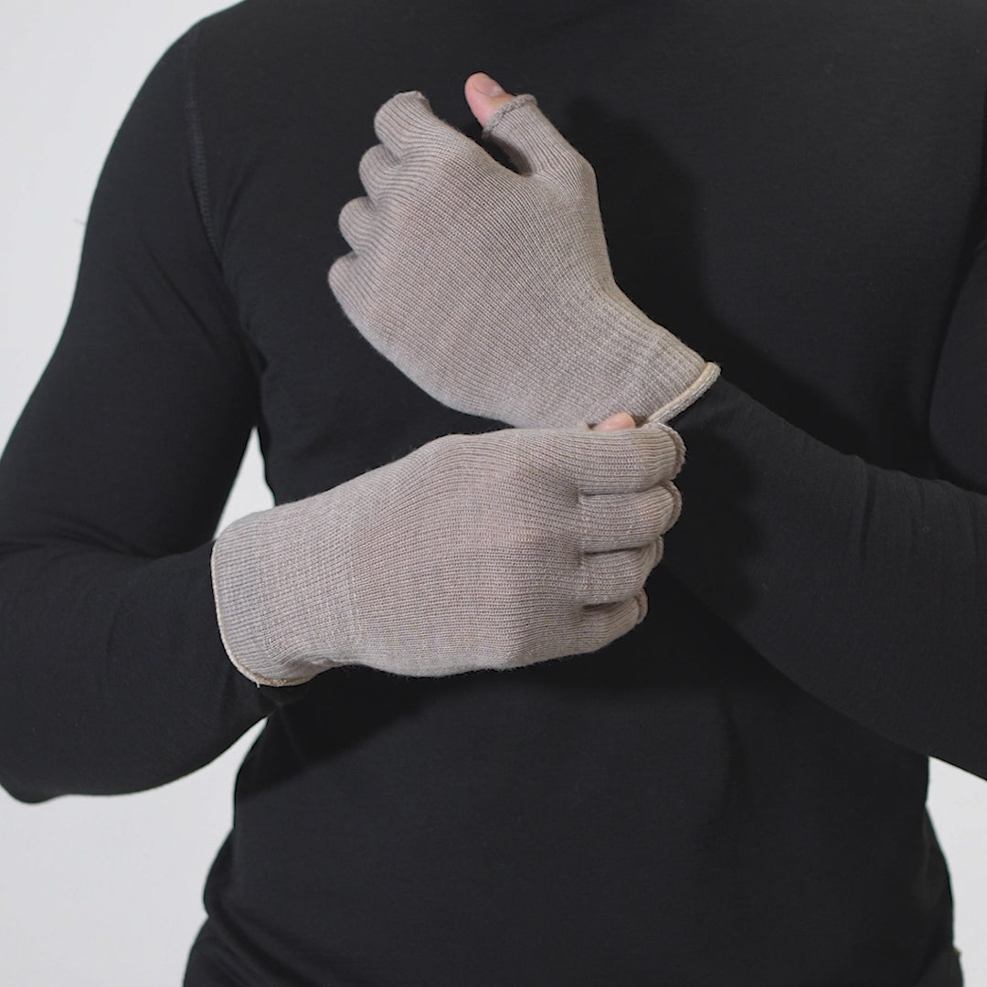 Merino termiska handledsvantar utan fingrar för herrar