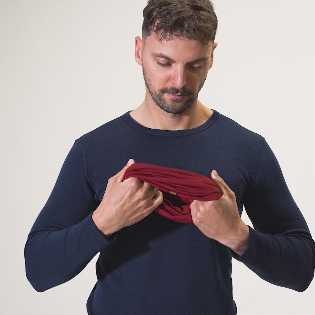 Herrarnas Merino Halsvärmare Royal Cherry / Röd
