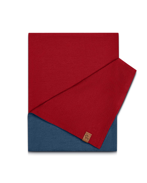 Women&#39;s Merino Scarf Denim/Royal Cherry