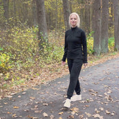 Women's Merino 250 Set of Zip Neck Top & Jogger Sweatpants Black